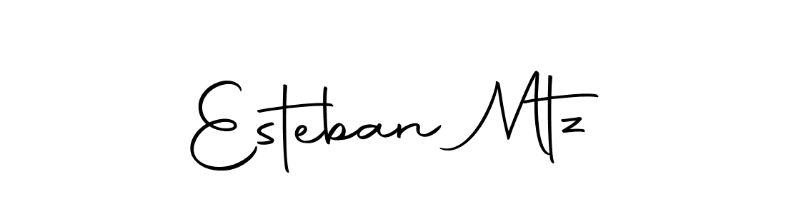 Create a beautiful signature design for name Esteban Mtz. With this signature (Autography-DOLnW) fonts, you can make a handwritten signature for free. Esteban Mtz signature style 10 images and pictures png