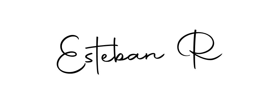This is the best signature style for the Esteban R name. Also you like these signature font (Autography-DOLnW). Mix name signature. Esteban R signature style 10 images and pictures png