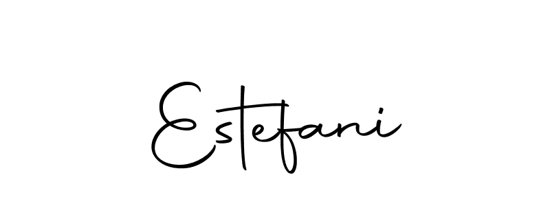 Use a signature maker to create a handwritten signature online. With this signature software, you can design (Autography-DOLnW) your own signature for name Estefani. Estefani signature style 10 images and pictures png