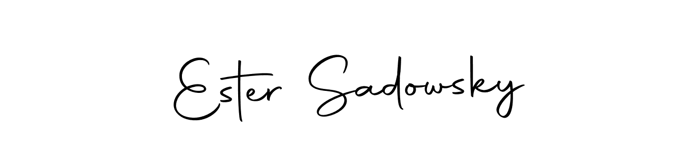 You should practise on your own different ways (Autography-DOLnW) to write your name (Ester Sadowsky) in signature. don't let someone else do it for you. Ester Sadowsky signature style 10 images and pictures png