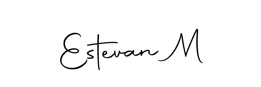 You should practise on your own different ways (Autography-DOLnW) to write your name (Estevan M) in signature. don't let someone else do it for you. Estevan M signature style 10 images and pictures png