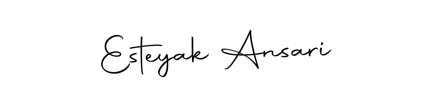 Make a short Esteyak Ansari signature style. Manage your documents anywhere anytime using Autography-DOLnW. Create and add eSignatures, submit forms, share and send files easily. Esteyak Ansari signature style 10 images and pictures png