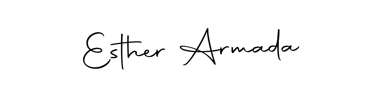 How to make Esther Armada name signature. Use Autography-DOLnW style for creating short signs online. This is the latest handwritten sign. Esther Armada signature style 10 images and pictures png