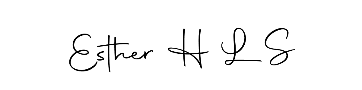Use a signature maker to create a handwritten signature online. With this signature software, you can design (Autography-DOLnW) your own signature for name Esther H L S. Esther H L S signature style 10 images and pictures png