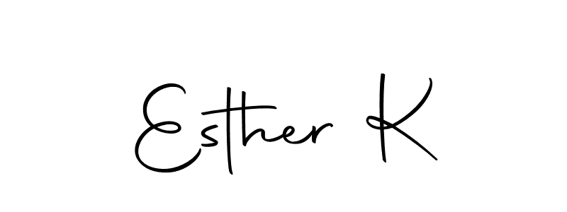 Design your own signature with our free online signature maker. With this signature software, you can create a handwritten (Autography-DOLnW) signature for name Esther K. Esther K signature style 10 images and pictures png
