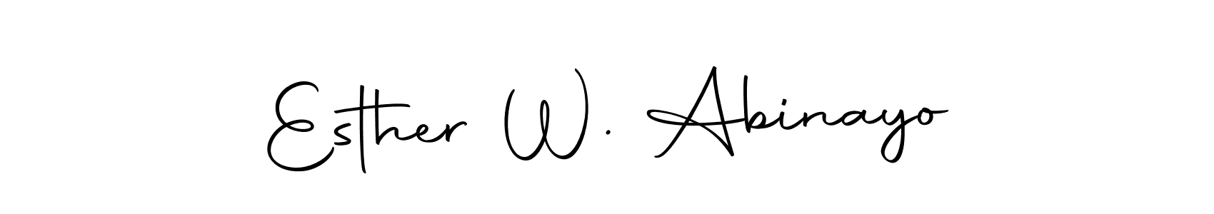 Also we have Esther W. Abinayo name is the best signature style. Create professional handwritten signature collection using Autography-DOLnW autograph style. Esther W. Abinayo signature style 10 images and pictures png