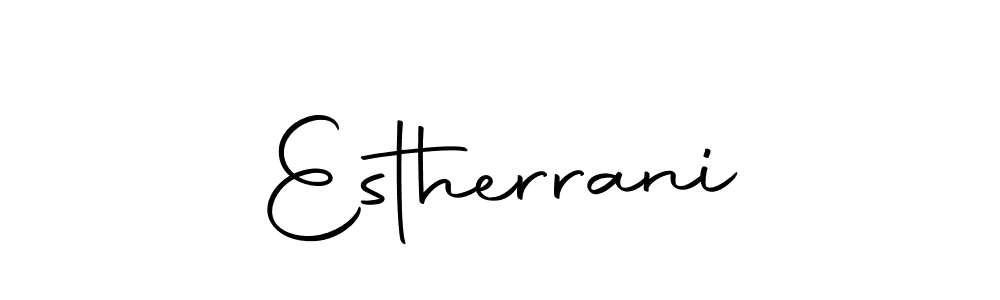 Make a short Estherrani signature style. Manage your documents anywhere anytime using Autography-DOLnW. Create and add eSignatures, submit forms, share and send files easily. Estherrani signature style 10 images and pictures png