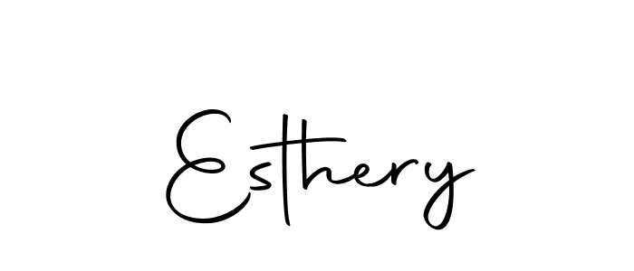 Design your own signature with our free online signature maker. With this signature software, you can create a handwritten (Autography-DOLnW) signature for name Esthery. Esthery signature style 10 images and pictures png