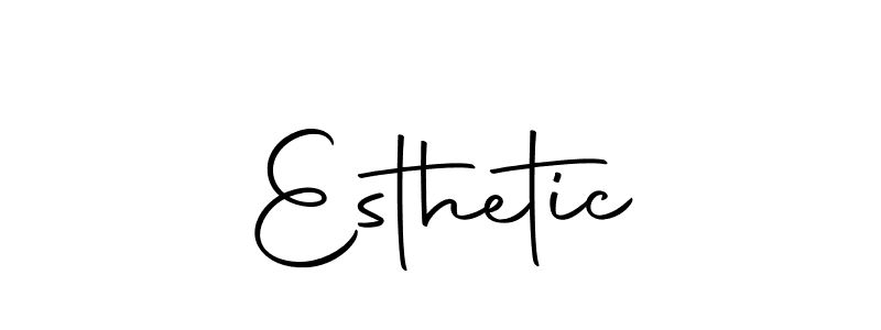 Create a beautiful signature design for name Esthetic. With this signature (Autography-DOLnW) fonts, you can make a handwritten signature for free. Esthetic signature style 10 images and pictures png