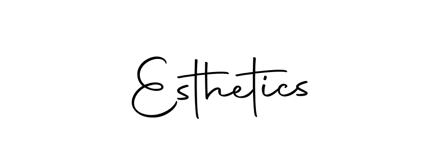 You should practise on your own different ways (Autography-DOLnW) to write your name (Esthetics) in signature. don't let someone else do it for you. Esthetics signature style 10 images and pictures png