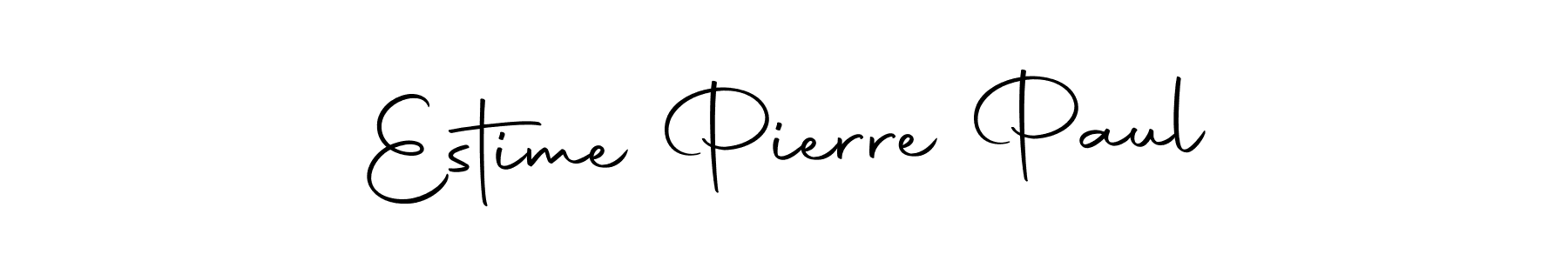 Make a beautiful signature design for name Estime Pierre Paul. Use this online signature maker to create a handwritten signature for free. Estime Pierre Paul signature style 10 images and pictures png