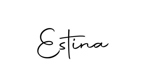 Use a signature maker to create a handwritten signature online. With this signature software, you can design (Autography-DOLnW) your own signature for name Estina. Estina signature style 10 images and pictures png
