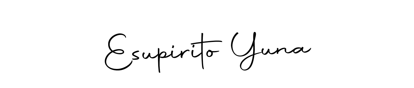 Create a beautiful signature design for name Esupirito Yuna. With this signature (Autography-DOLnW) fonts, you can make a handwritten signature for free. Esupirito Yuna signature style 10 images and pictures png