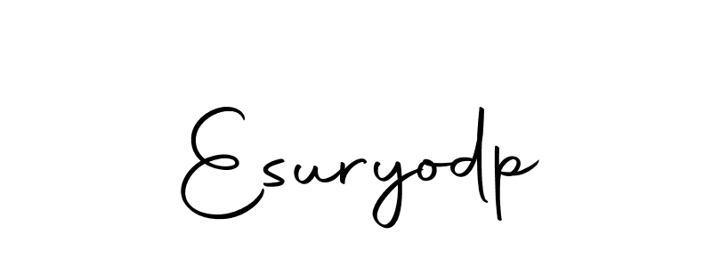 How to make Esuryodp name signature. Use Autography-DOLnW style for creating short signs online. This is the latest handwritten sign. Esuryodp signature style 10 images and pictures png