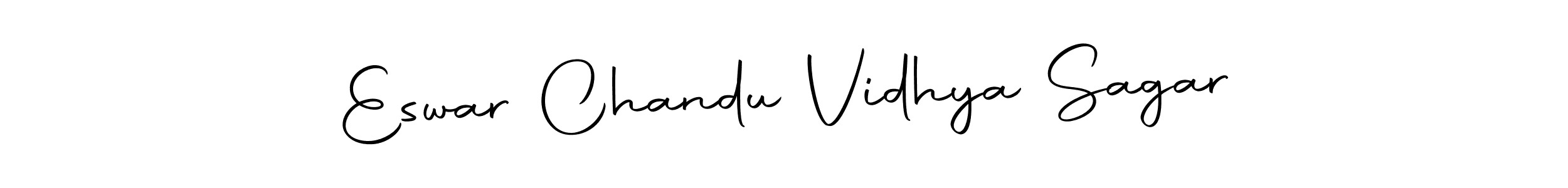 How to make Eswar Chandu Vidhya Sagar name signature. Use Autography-DOLnW style for creating short signs online. This is the latest handwritten sign. Eswar Chandu Vidhya Sagar signature style 10 images and pictures png