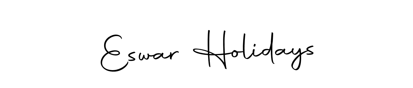 You should practise on your own different ways (Autography-DOLnW) to write your name (Eswar Holidays) in signature. don't let someone else do it for you. Eswar Holidays signature style 10 images and pictures png