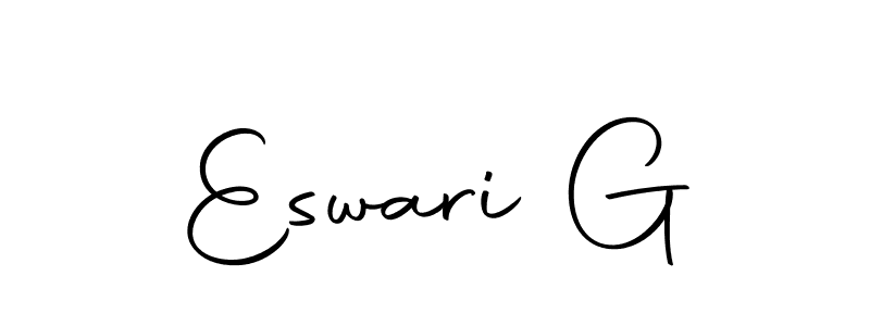 Design your own signature with our free online signature maker. With this signature software, you can create a handwritten (Autography-DOLnW) signature for name Eswari G. Eswari G signature style 10 images and pictures png