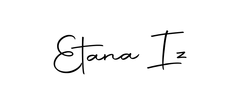 Similarly Autography-DOLnW is the best handwritten signature design. Signature creator online .You can use it as an online autograph creator for name Etana Iz. Etana Iz signature style 10 images and pictures png