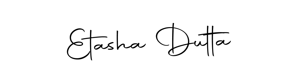 Create a beautiful signature design for name Etasha Dutta. With this signature (Autography-DOLnW) fonts, you can make a handwritten signature for free. Etasha Dutta signature style 10 images and pictures png