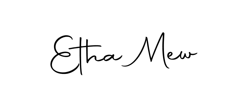 Use a signature maker to create a handwritten signature online. With this signature software, you can design (Autography-DOLnW) your own signature for name Etha Mew. Etha Mew signature style 10 images and pictures png