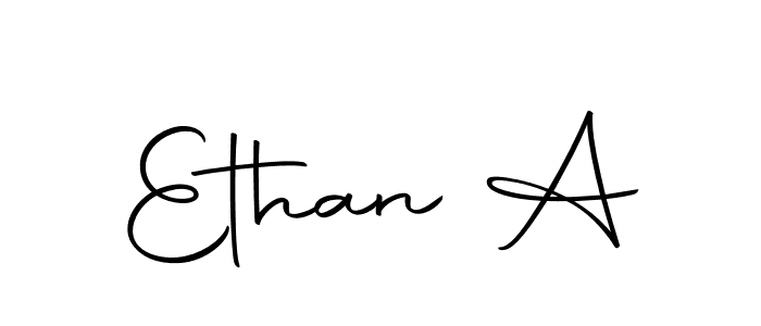 How to make Ethan A name signature. Use Autography-DOLnW style for creating short signs online. This is the latest handwritten sign. Ethan A signature style 10 images and pictures png
