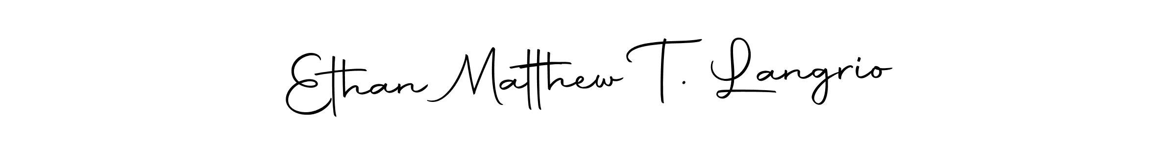 You should practise on your own different ways (Autography-DOLnW) to write your name (Ethan Matthew T. Langrio) in signature. don't let someone else do it for you. Ethan Matthew T. Langrio signature style 10 images and pictures png