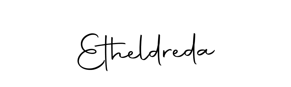 Use a signature maker to create a handwritten signature online. With this signature software, you can design (Autography-DOLnW) your own signature for name Etheldreda. Etheldreda signature style 10 images and pictures png