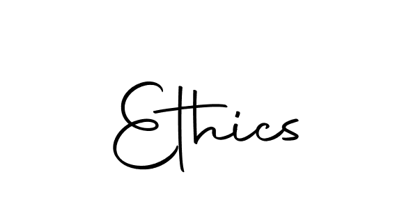 How to make Ethics signature? Autography-DOLnW is a professional autograph style. Create handwritten signature for Ethics name. Ethics signature style 10 images and pictures png