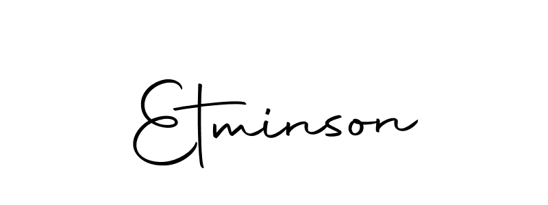 The best way (Autography-DOLnW) to make a short signature is to pick only two or three words in your name. The name Etminson include a total of six letters. For converting this name. Etminson signature style 10 images and pictures png