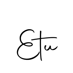 Design your own signature with our free online signature maker. With this signature software, you can create a handwritten (Autography-DOLnW) signature for name Etu. Etu signature style 10 images and pictures png