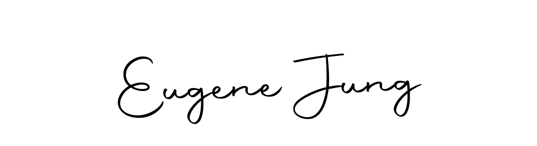 You should practise on your own different ways (Autography-DOLnW) to write your name (Eugene Jung) in signature. don't let someone else do it for you. Eugene Jung signature style 10 images and pictures png