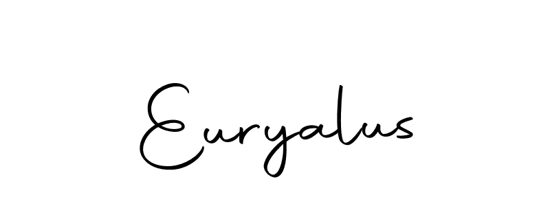 Use a signature maker to create a handwritten signature online. With this signature software, you can design (Autography-DOLnW) your own signature for name Euryalus. Euryalus signature style 10 images and pictures png