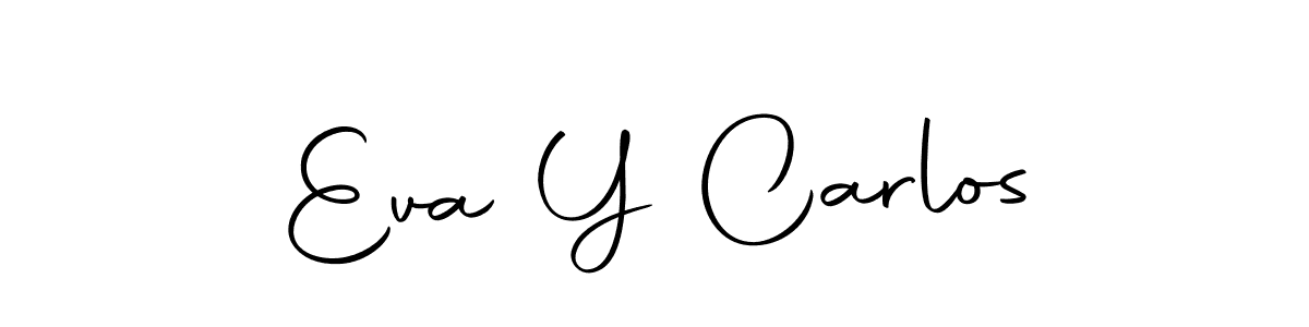 You should practise on your own different ways (Autography-DOLnW) to write your name (Eva Y Carlos) in signature. don't let someone else do it for you. Eva Y Carlos signature style 10 images and pictures png