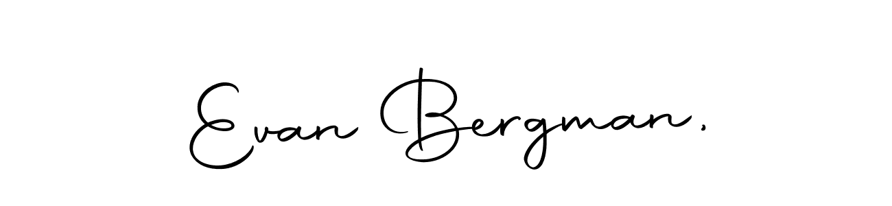 How to make Evan Bergman, name signature. Use Autography-DOLnW style for creating short signs online. This is the latest handwritten sign. Evan Bergman, signature style 10 images and pictures png