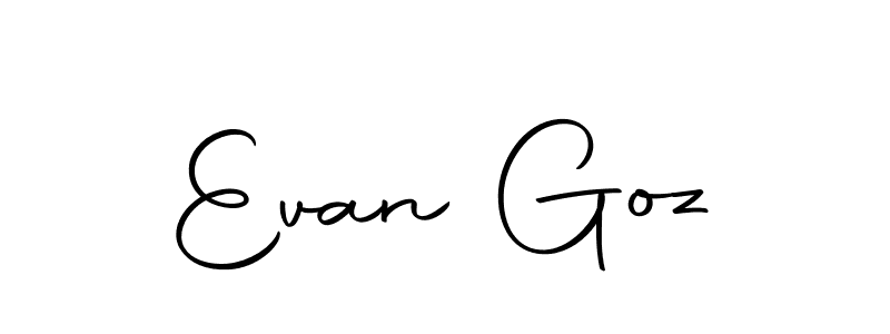 Evan Goz stylish signature style. Best Handwritten Sign (Autography-DOLnW) for my name. Handwritten Signature Collection Ideas for my name Evan Goz. Evan Goz signature style 10 images and pictures png