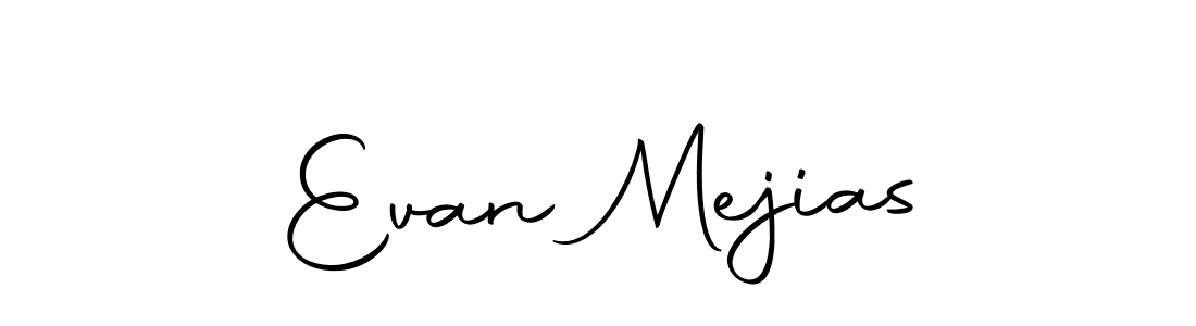 How to make Evan Mejias name signature. Use Autography-DOLnW style for creating short signs online. This is the latest handwritten sign. Evan Mejias signature style 10 images and pictures png