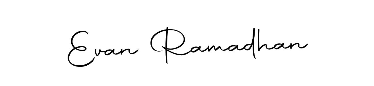 Use a signature maker to create a handwritten signature online. With this signature software, you can design (Autography-DOLnW) your own signature for name Evan Ramadhan. Evan Ramadhan signature style 10 images and pictures png