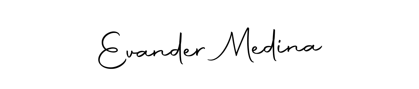 This is the best signature style for the Evander Medina name. Also you like these signature font (Autography-DOLnW). Mix name signature. Evander Medina signature style 10 images and pictures png