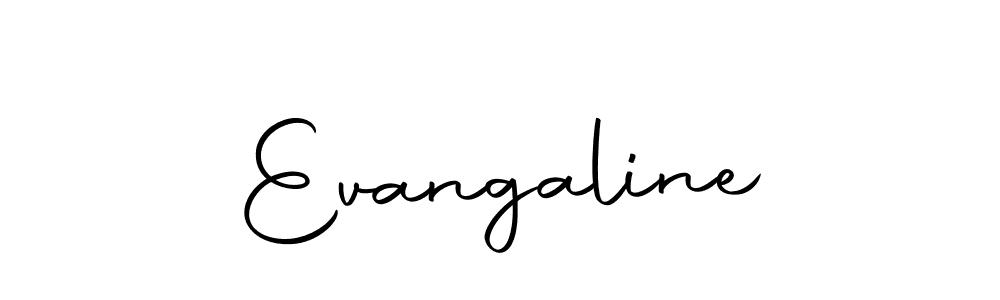 How to make Evangaline name signature. Use Autography-DOLnW style for creating short signs online. This is the latest handwritten sign. Evangaline signature style 10 images and pictures png