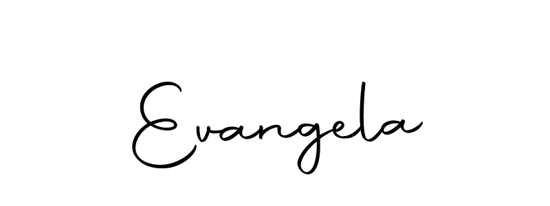 Make a beautiful signature design for name Evangela. Use this online signature maker to create a handwritten signature for free. Evangela signature style 10 images and pictures png