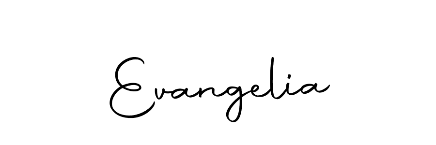 How to make Evangelia signature? Autography-DOLnW is a professional autograph style. Create handwritten signature for Evangelia name. Evangelia signature style 10 images and pictures png