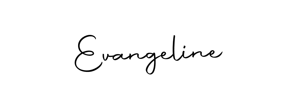 Make a beautiful signature design for name Evangeline. With this signature (Autography-DOLnW) style, you can create a handwritten signature for free. Evangeline signature style 10 images and pictures png