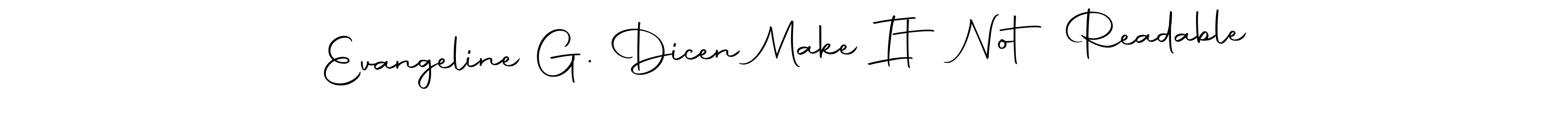 This is the best signature style for the Evangeline G. Dicen Make It Not Readable name. Also you like these signature font (Autography-DOLnW). Mix name signature. Evangeline G. Dicen Make It Not Readable signature style 10 images and pictures png