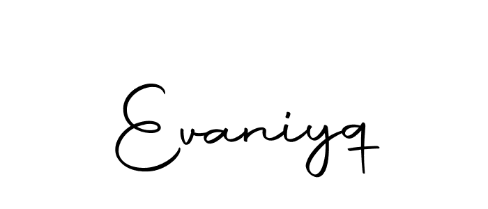 Similarly Autography-DOLnW is the best handwritten signature design. Signature creator online .You can use it as an online autograph creator for name Evaniyq. Evaniyq signature style 10 images and pictures png