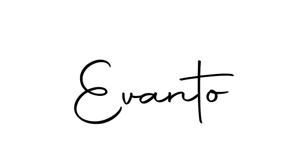 Create a beautiful signature design for name Evanto. With this signature (Autography-DOLnW) fonts, you can make a handwritten signature for free. Evanto signature style 10 images and pictures png