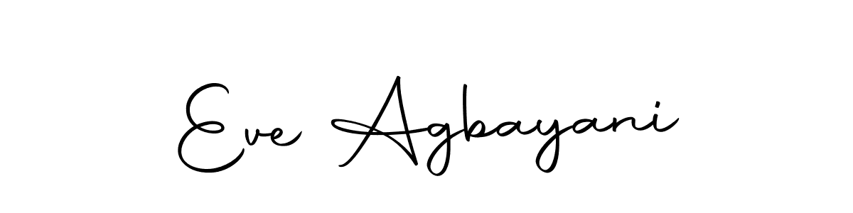 How to make Eve Agbayani name signature. Use Autography-DOLnW style for creating short signs online. This is the latest handwritten sign. Eve Agbayani signature style 10 images and pictures png