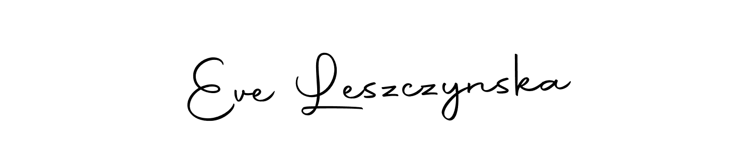 Use a signature maker to create a handwritten signature online. With this signature software, you can design (Autography-DOLnW) your own signature for name Eve Leszczynska. Eve Leszczynska signature style 10 images and pictures png