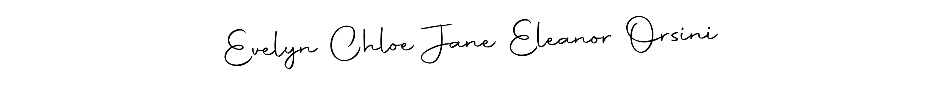 How to make Evelyn Chloe Jane Eleanor Orsini name signature. Use Autography-DOLnW style for creating short signs online. This is the latest handwritten sign. Evelyn Chloe Jane Eleanor Orsini signature style 10 images and pictures png