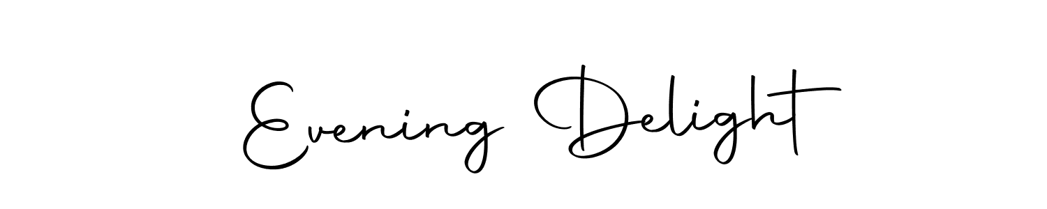 How to make Evening Delight name signature. Use Autography-DOLnW style for creating short signs online. This is the latest handwritten sign. Evening Delight signature style 10 images and pictures png