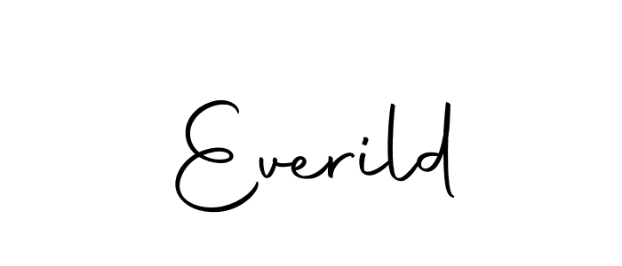 Use a signature maker to create a handwritten signature online. With this signature software, you can design (Autography-DOLnW) your own signature for name Everild. Everild signature style 10 images and pictures png
